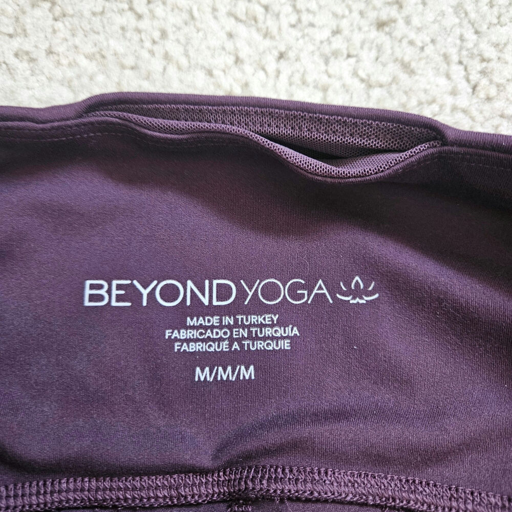 Beyond Yoga Powerbeyond Strive High Waist Midi Legging Purple Medium - Picture 4 of 8